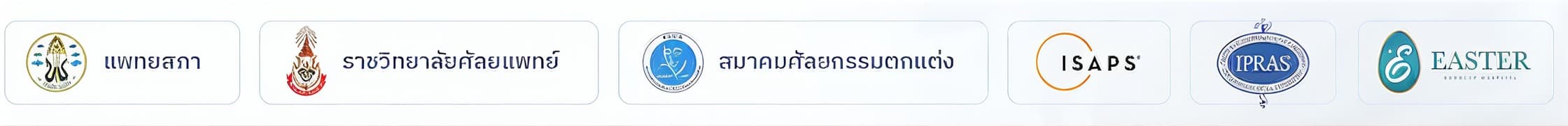 สถาบันและสมาคมที่รับรอง
